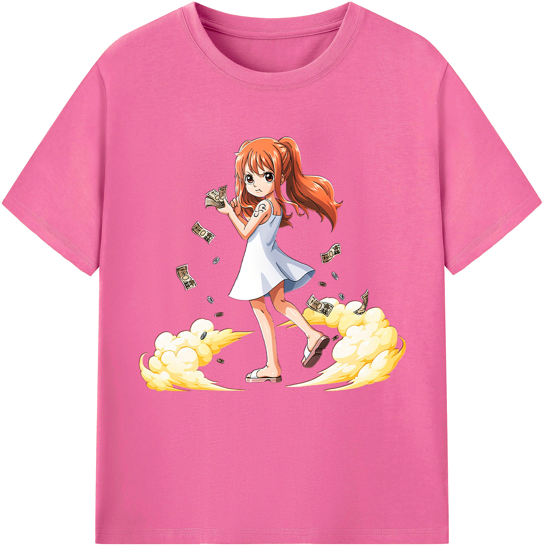 ワンピース ナミ ONE PIECE Nami レディースカジュアルプリントTシャツ（綿100％）